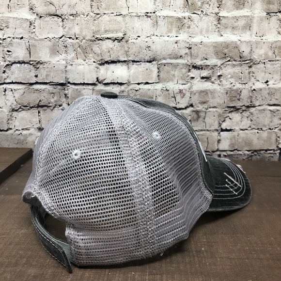 "Lake Hair Don’t Care" Embroidered/Distressed Cap - Picture 6 of 8